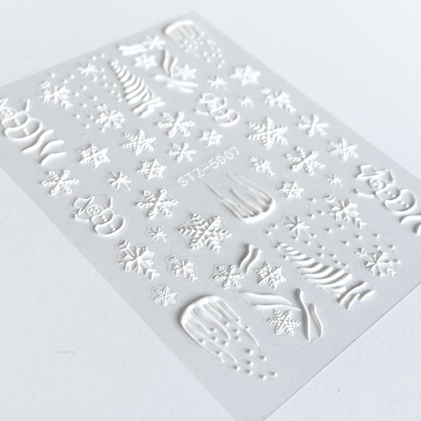 JUSTNAILS 5D Sticker Schneeflocken 07