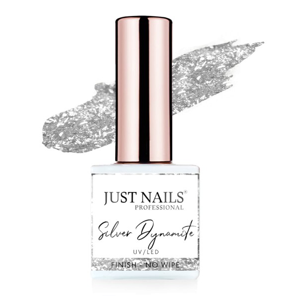 JUSTNAILS Finish no Wipe - Silver Dynamite