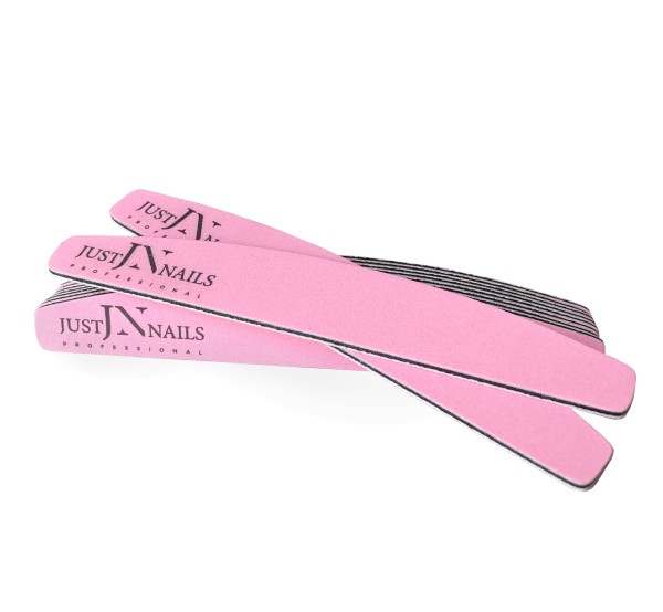 JUSTNAILS Premium Feile Rosa Long Life Halbmond 100/180