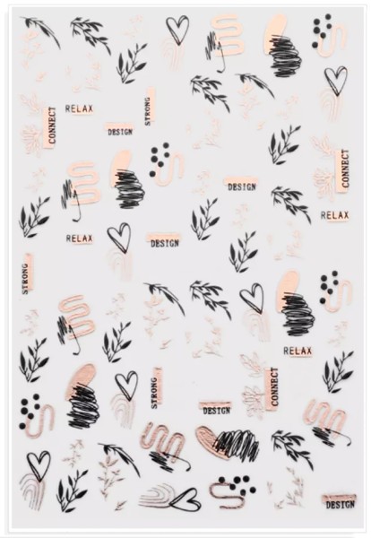 JUSTNAILS Sticker Minimal Rosè 06