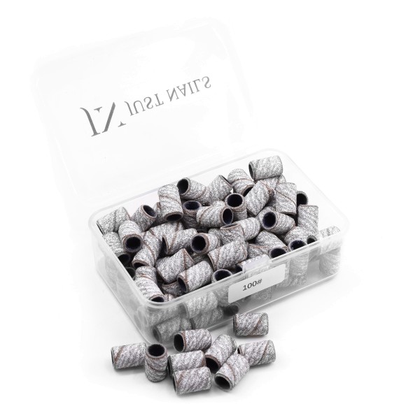 JUSTNAILS Premium Zebra Schleifkappen in Box 100 Stk.