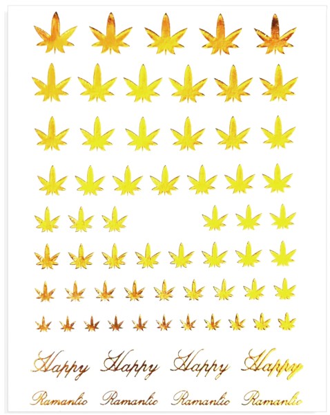 JUSTNAILS Sticker Leafes gold *Abverkauf