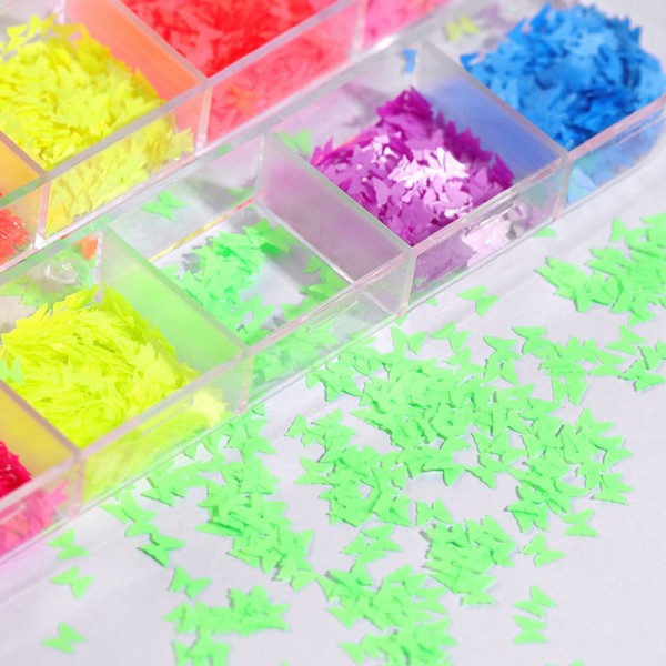JUSTNAILS Einlagen Neon Schmetterling Nailart Set 02 *Abverkauf