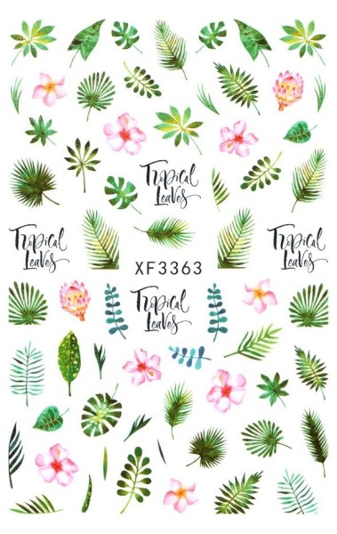 JUSTNAILS Sticker Summer Tropical Leafes