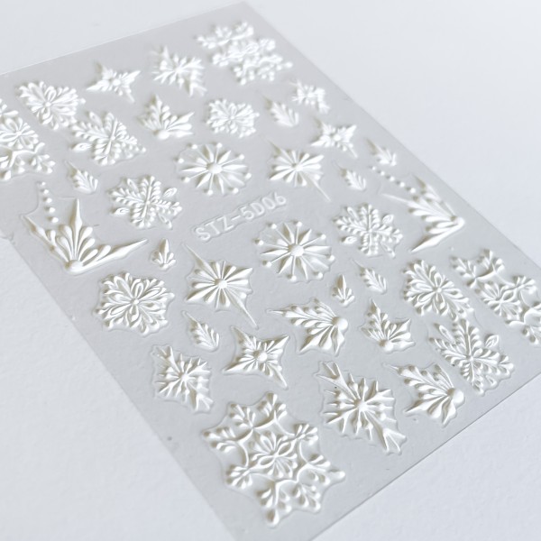 JUSTNAILS 5D Sticker Schneeflocken 06