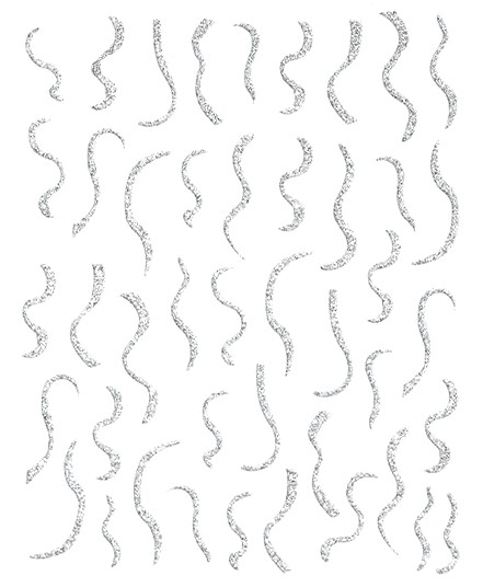 JUSTNAILS Sticker waves wellen silver glitzer selbstklebend