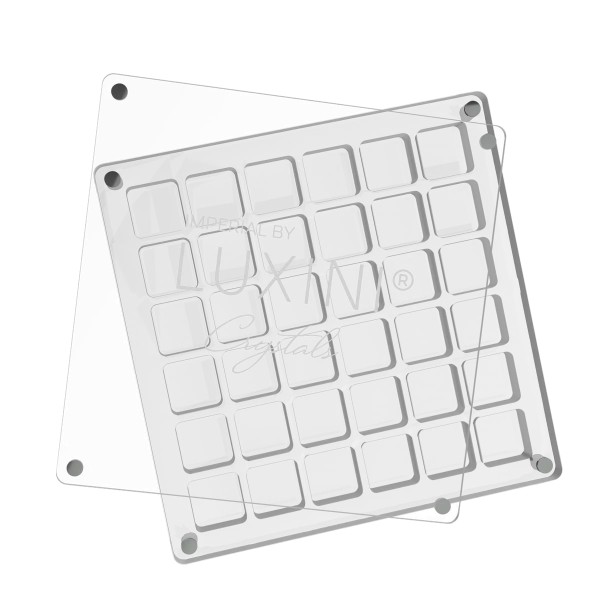 LUXINI ® Crystal Glas Rhinstones High Quality - Crystal Container (6x6)