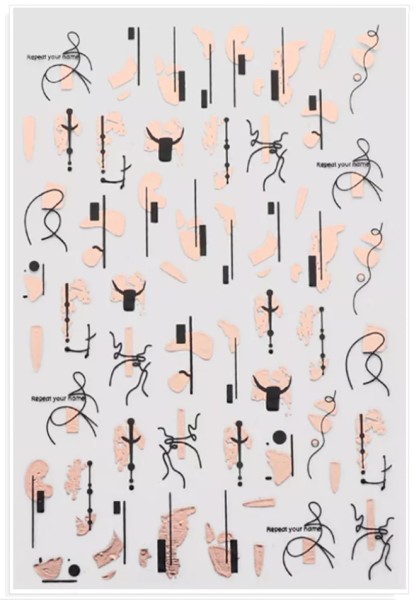 JUSTNAILS Sticker Minimal Rosè 07