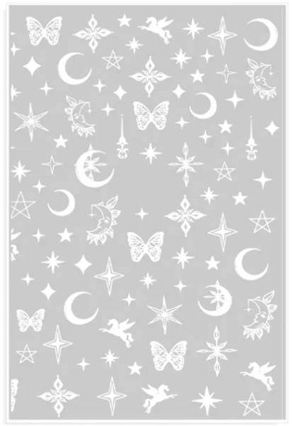 JUSTNAILS Sticker weiß Astro 1006