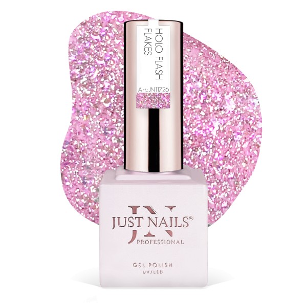 JUSTNAILS Gel Polish HOLO Flakes - Flash Light 24 - Shellac Soak-off