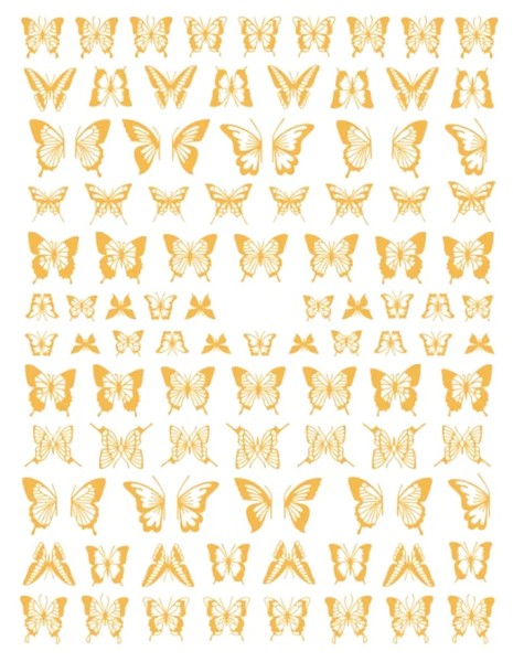 JUSTNAILS Sticker Butterfly Holo Gold 369 *ABVERKAUF