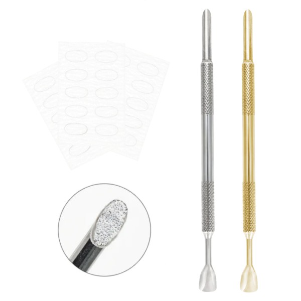 JUSTNAILS Professional Pusher für Wechselblätter Silver Gold